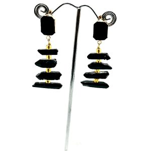 18K Gold Plated Rainbow Pavé & Ruby Red Gemstone Drop Earrings